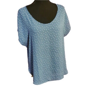 Loft Top Blue w/ White Dots Soft Simple Small
